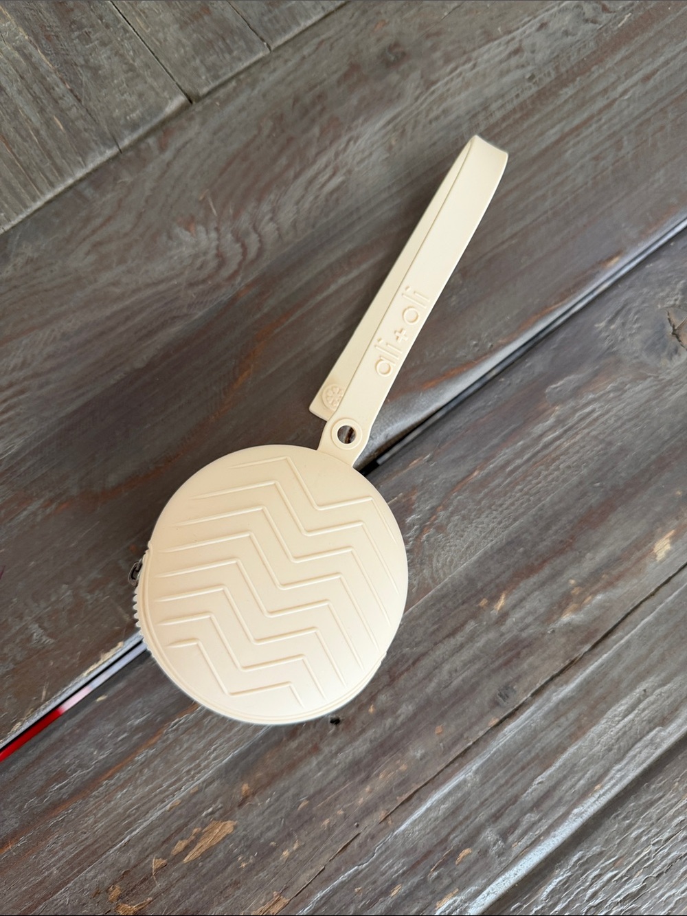 Cream Silicone Pacifier Holder